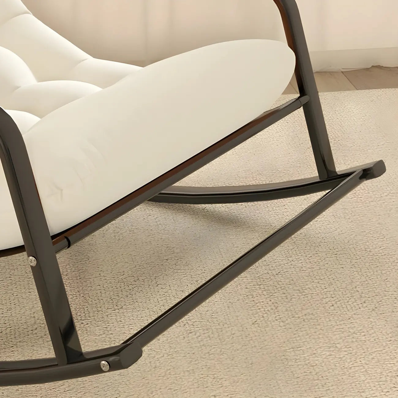 Fauteuil à bascule moderne 2 places rembourré avec accoudoirs droits