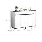 Meuble de cuisine minimaliste en bois blanc avec portes
