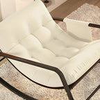 Fauteuil à bascule moderne 2 places rembourré avec accoudoirs droits