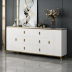 Meuble de salon glamour en bois avec plusieurs tiroirs