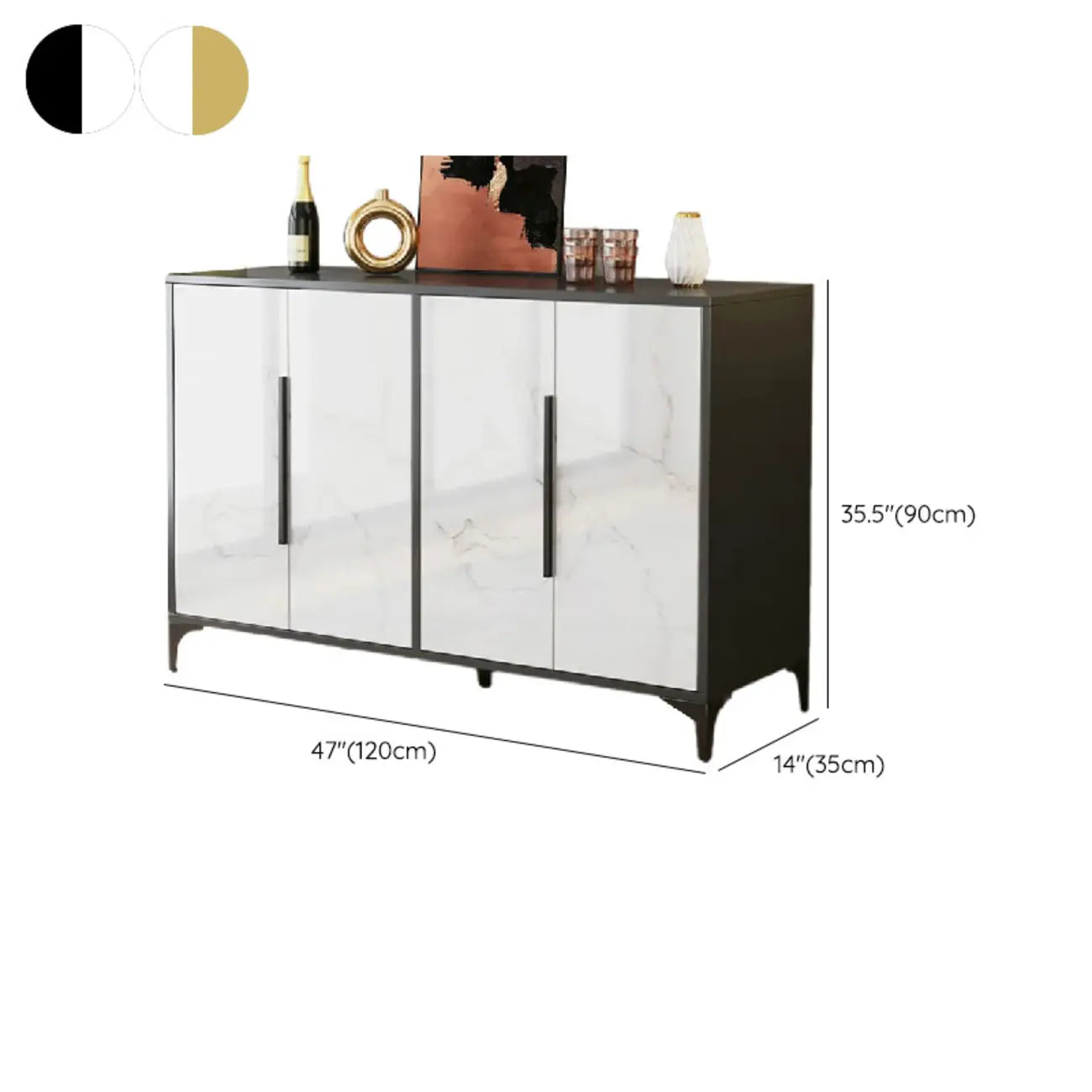 Meuble de cuisine minimaliste en bois blanc avec portes