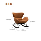 Fauteuil à bascule rembourré avec coussin pour salon