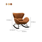 Fauteuil à bascule rembourré avec coussin pour salon