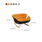 Fauteuil à bascule rembourré avec coussin pour salon