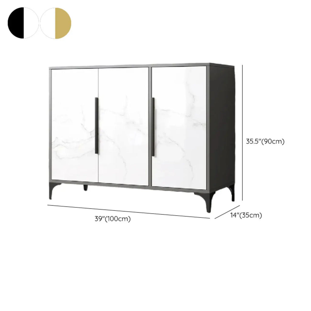 Meuble de cuisine minimaliste en bois blanc avec portes