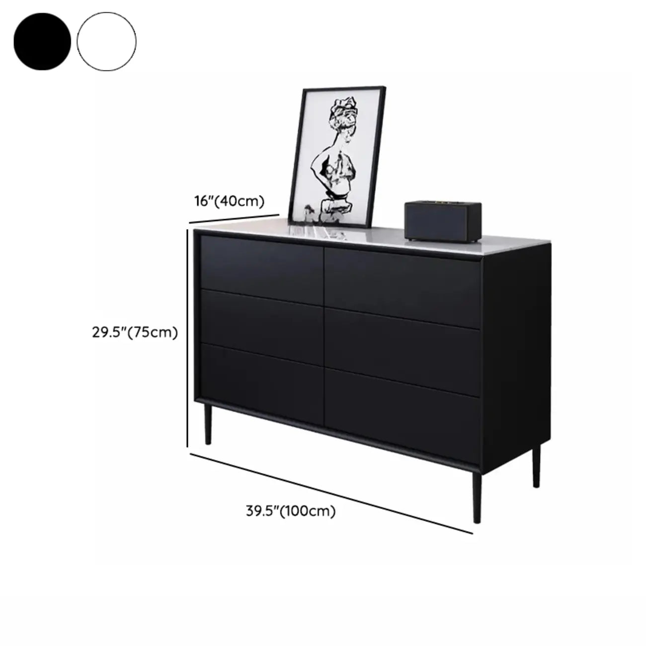 6 moderne credenze nere di tendenza per camera da letto e soggiorno