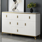 Meuble de salon glamour en bois avec plusieurs tiroirs