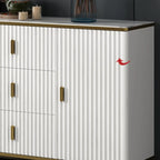 Meuble de salon glamour en bois avec plusieurs tiroirs