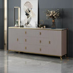 Meuble de salon glamour en bois avec plusieurs tiroirs