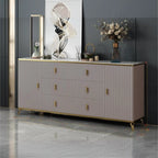 Meuble de salon glamour en bois avec plusieurs tiroirs