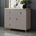 Meuble de salon glamour en bois avec plusieurs tiroirs