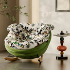 Fauteuil à bascule ergonomique moderne rembourré avec repose-pieds en option