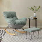 Fauteuil à bascule moderne sans accoudoirs avec repose-pieds