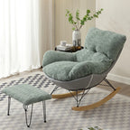 Fauteuil à bascule moderne sans accoudoirs avec repose-pieds