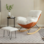 Fauteuil à bascule moderne sans accoudoirs avec repose-pieds