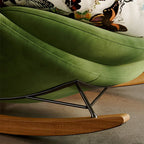 Fauteuil à bascule ergonomique moderne rembourré avec repose-pieds en option
