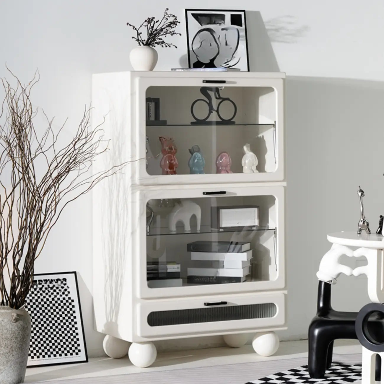 Meuble d'appoint moderne autoportant pour forme rectangulaire