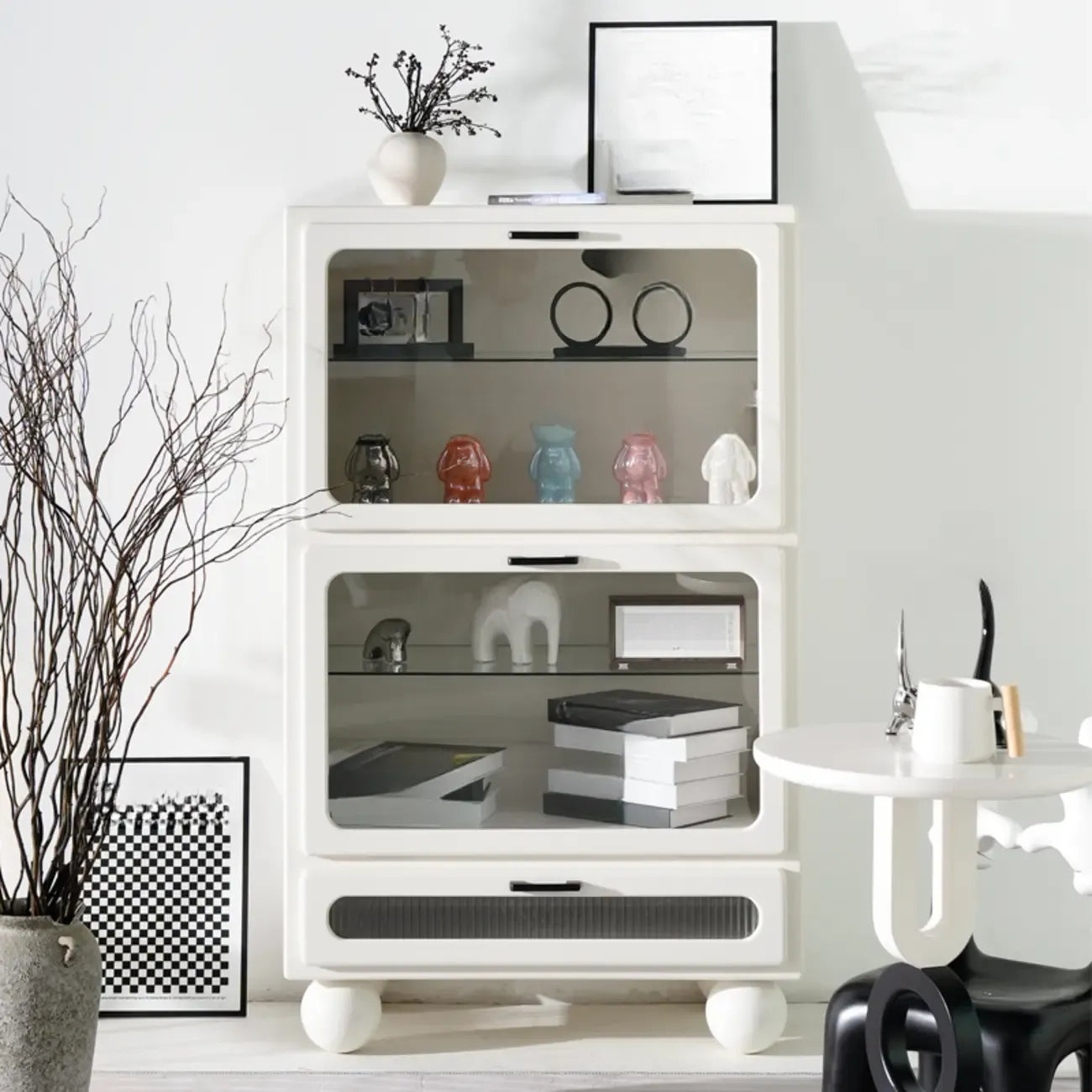 Meuble d'appoint moderne autoportant pour forme rectangulaire