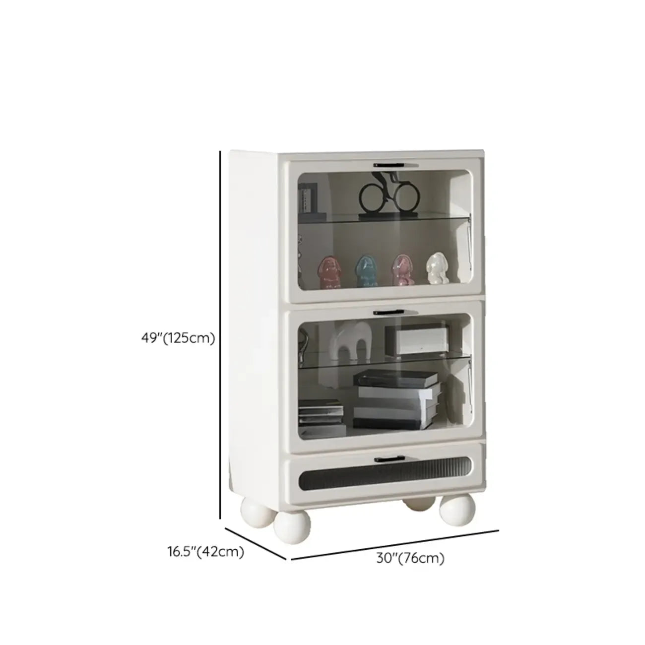 Meuble d'appoint moderne autoportant pour forme rectangulaire