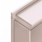 Grande vitrine de rangement ouverte en bois, du sol au plafond