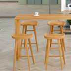 Table de bar minimaliste en bois massif, hauteur 72 pouces, pour 8 personnes