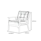 Fauteuil d'appoint moderne en cuir capitonné avec structure en bois