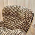 Fauteuil à bascule ergonomique moderne à oreilles avec revêtement rembourré