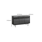 Meuble rectangulaire noir moderne avec tiroirs pour salon
