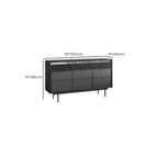 Meuble rectangulaire noir moderne avec tiroirs pour salon