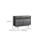 Meuble rectangulaire noir moderne avec tiroirs pour salon