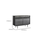 Meuble rectangulaire noir moderne avec tiroirs pour salon