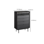 Meuble rectangulaire noir moderne avec tiroirs pour salon