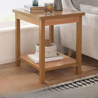 Table d'appoint minimaliste en bois noir avec rangement pour salon