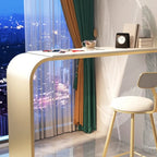 Table de bar minimaliste et élégante en métal blanc pour une maison moderne