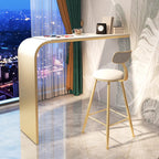 Table de bar minimaliste et élégante en métal blanc pour une maison moderne