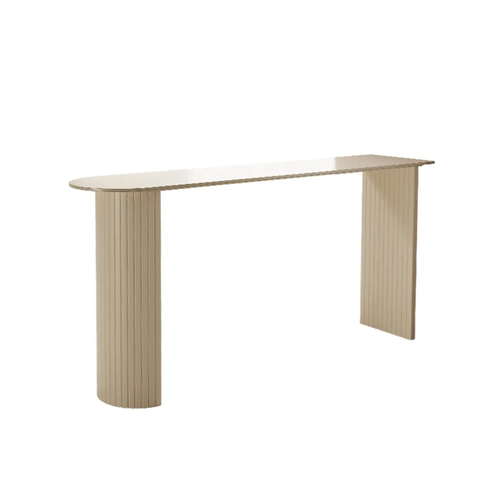 Ensemble de table de bar minimaliste en marbre blanc étroit