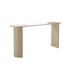 Ensemble de table de bar minimaliste en marbre blanc étroit
