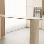 Ensemble de table de bar minimaliste en marbre blanc étroit