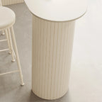 Ensemble de table de bar minimaliste en marbre blanc étroit