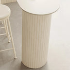 Ensemble de table de bar minimaliste en marbre blanc étroit