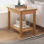 Table d'appoint minimaliste en bois noir avec rangement pour salon