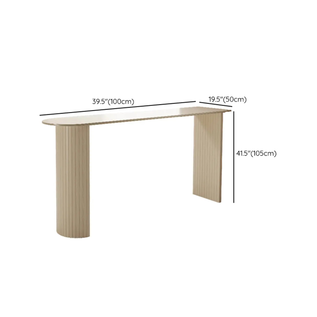 Ensemble de table de bar minimaliste en marbre blanc étroit
