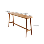 Table de bar rectangulaire en bois couleur expresso avec repose-pieds pour 2 personnes