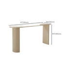 Ensemble de table de bar minimaliste en marbre blanc étroit