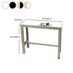 Table de bar moderne avec plateau en bois et pieds en métal