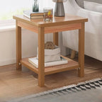 Table d'appoint minimaliste en bois noir avec rangement pour salon