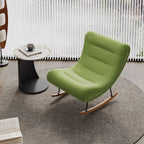 Fauteuil à bascule ergonomique en bois rembourré pour salon