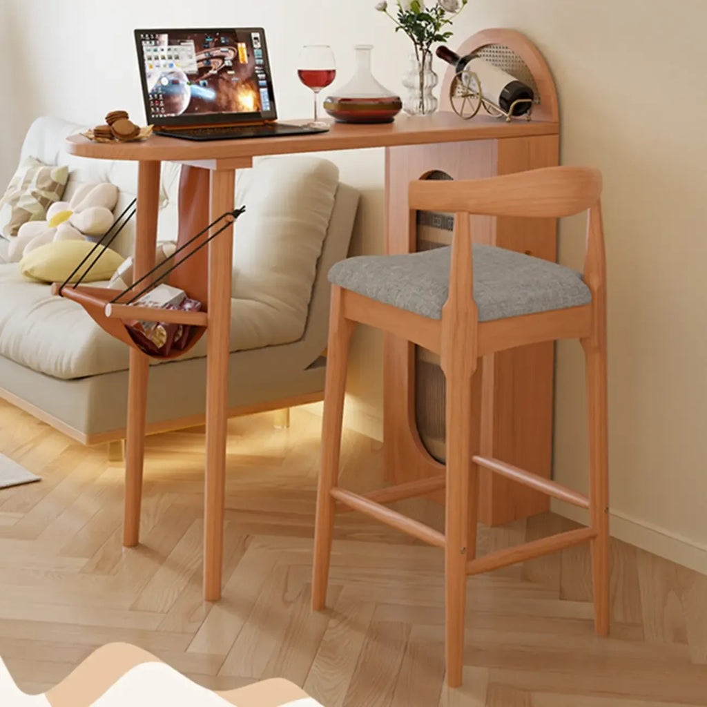 Table de bar moderne en bois de 122 cm avec tiroir de rangement