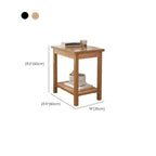 Table d'appoint minimaliste en bois noir avec rangement pour salon