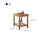 Table d'appoint minimaliste en bois noir avec rangement pour salon